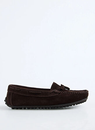 Fabrika Deri Kahve Kadın Loafer D-RARON