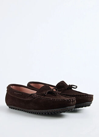 Fabrika Deri Kahve Kadın Loafer D-RARON