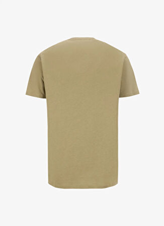 People By Fabrika Bisiklet Yaka Baskılı Haki Erkek T-Shirt PBF5SM-TST9547