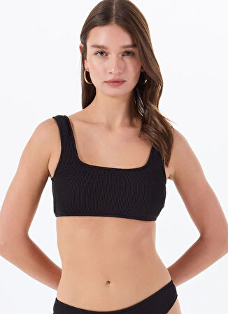 Siyah Kadın Dokulu Bikini Üst FREYA
