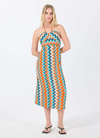 Fabrika Turuncu Kadın Standart Plaj Elbisesi ZENA