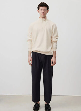 Ekru Erkek Dik Oversize Sweatshirt MBOBY03CE25ECRU