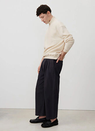 Ekru Erkek Dik Oversize Sweatshirt MBOBY03CE25ECRU