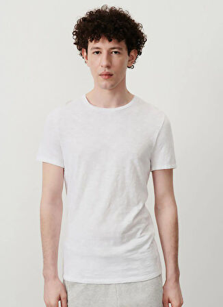 Beyaz Erkek Standart T-Shirt MBYSA18BE25BLANC