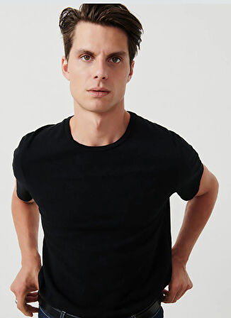Siyah Erkek Standart T-Shirt MBYSA18BE25NOIR