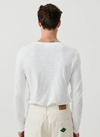 Beyaz Erkek Bisiklet Yaka T-Shirt MBYSA18E25BLANC