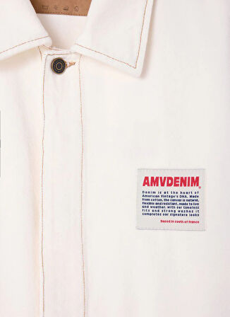 American Vintage Kırık Beyaz Erkek Denim Ceket MJOZ16AE25OFFWHI