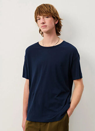 Lacivert Erkek Oversize T-Shirt MGAMI02DE25MARINE