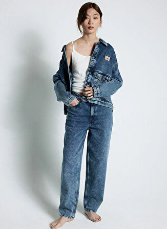 American Vintage Mavi Kadın Denim Ceket JOY16FE25_STONE