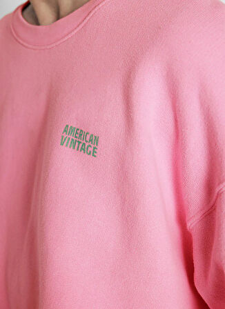 Yeşil Kadın Yuvarlak Yaka Regular Fit Sweatshirt IZU03EE25_CITRUS VINTA