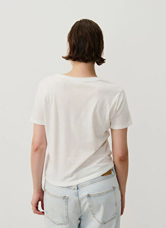 Beyaz Kadın Oversize T-Shirt GAMI02BE25_BLANC