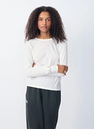 Beyaz Kadın Fitted T-Shirt GAMI02CE25_BLANC