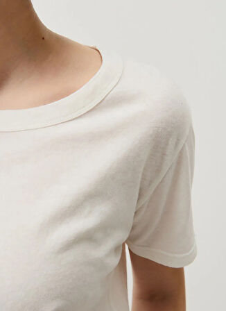 Beyaz Kadın Oversize T-Shirt GAMI02BE25_BLANC