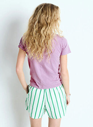 Lila Kadın Oversize T-Shirt GAMI21E25_LILAS