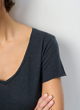 Lacivert Kadın Oversize T-Shirt JAC51E25_NAVY