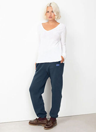 American Vintage V Yaka Düz Beyaz Kadın T-Shirt JAC52E25_BLANC