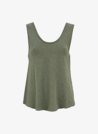Haki Kadın Bol Kesim T-Shirt SON29GE25_TORTUE VINTA