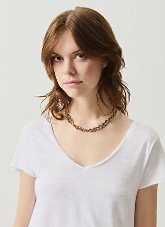 Beyaz Kadın Oversize T-Shirt JAC51E25_BLANC