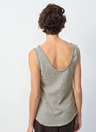 Açık Gri Kadın Bol Kesim T-Shirt SON29GE25_GRIS CHINE