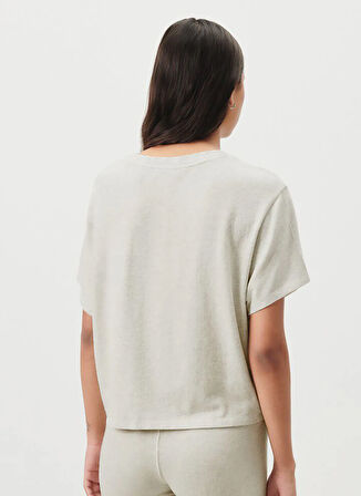Açık Gri Kadın Geniş Fit T-Shirt YPA02GE25_GRIS CHINE