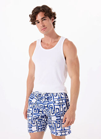 Mustang Beyaz - Saks Erkek Şort Mayo M5SM-SRT0004