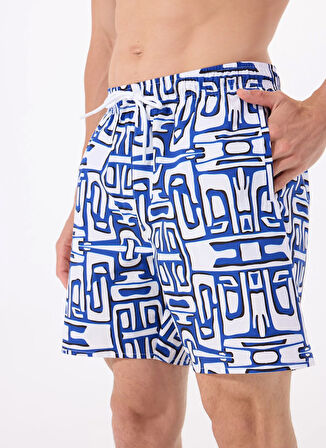 Mustang Beyaz - Saks Erkek Şort Mayo M5SM-SRT0004