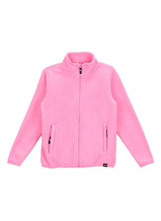 Pembe Kız Çocuk Dik Yaka Relaxed Polar Sweatshırt J5WG-SWT7502