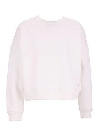 Fabrika Bisiklet Yaka Düz Ekru Kadın Sweatshırt RAVELLO-Y