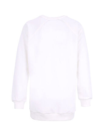 Fabrika Bisiklet Yaka Düz Ekru Kadın Sweatshırt FALU-Y