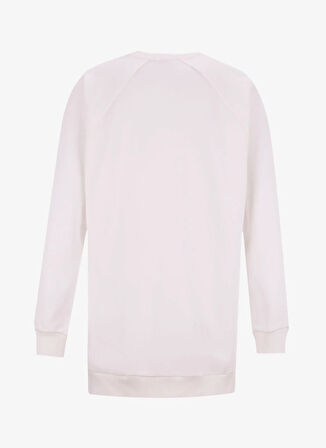 Fabrika Bisiklet Yaka Düz Ekru Kadın Sweatshırt FALU-Y