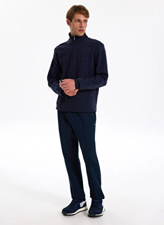 Jeep Dik Yaka Düz Lacivert Erkek Sweatshırt J5WM-SWT7222