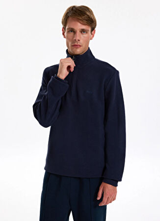 Jeep Dik Yaka Düz Lacivert Erkek Sweatshırt J5WM-SWT7222