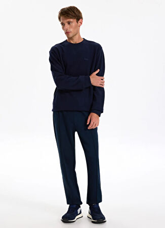 Jeep Bisiklet Yaka Düz Lacivert Erkek Sweatshırt J5WM-SWT7221