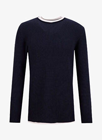 Jeep Bisiklet Yaka Basic Düz Lacivert Erkek Kazak J4WM-KZK4300