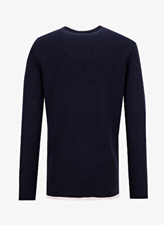 Jeep Bisiklet Yaka Basic Düz Lacivert Erkek Kazak J4WM-KZK4300