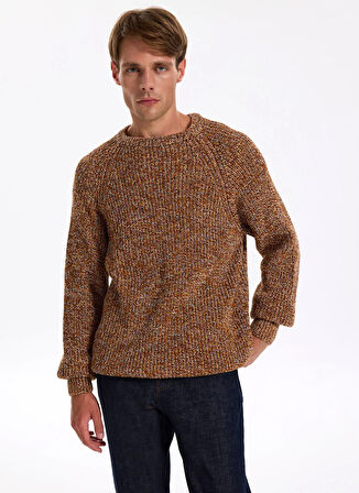 Jeep Bisiklet Yaka Relaxed Düz Kiremit Erkek Kazak J4WM-KZK4450