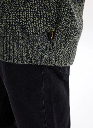 Jeep Bisiklet Yaka Relaxed Düz Haki Erkek Kazak J4WM-KZK4450