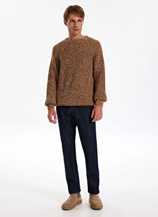 Jeep Bisiklet Yaka Relaxed Düz Kiremit Erkek Kazak J4WM-KZK4450