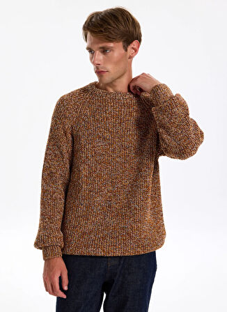 Jeep Bisiklet Yaka Relaxed Düz Kiremit Erkek Kazak J4WM-KZK4450