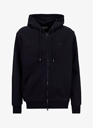 Jeep Kapüşon Yaka Düz Siyah Erkek Sweatmont J5WM-SWT7399