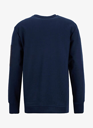 Jeep Bisiklet Yaka Düz Lacivert Erkek Sweatshırt J5WM-SWT7390