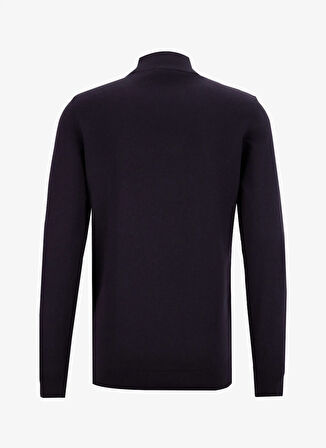 Fabrika Yarım balıkçı Yaka Basic Düz Lacivert Erkek Kazak F5WM-KZK 2554