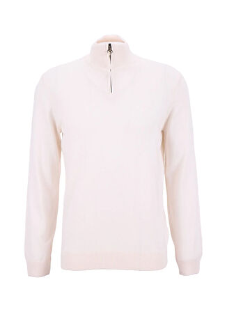 Fabrika Bato Yaka Basic Düz Ekru Erkek Kazak F5WM-KZK 2555