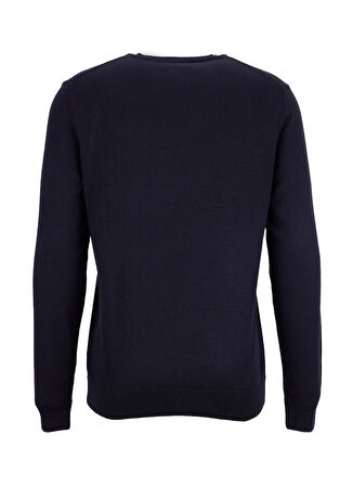 Fabrika V Yaka Basic Düz Lacivert Erkek Kazak F5WM-KZK 2557