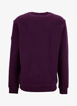 Discovery Expedition D5WM-SWT3940 Mürdüm Bisiklet Yaka Relaxed Düz Erkek Sweatshırt