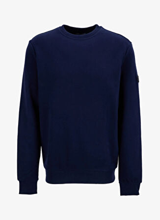 Discovery Expedition D5WM-SWT3940 Lacivert Bisiklet Yaka Relaxed Düz Erkek Sweatshırt