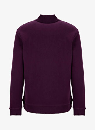 Discovery Expedition D5WM-SWT3941 Mürdüm Dik Yaka Relaxed Düz Erkek Sweatshırt