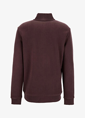 Discovery Expedition D5WM-SWT3941 Kahve Dik Yaka Relaxed Düz Erkek Sweatshırt