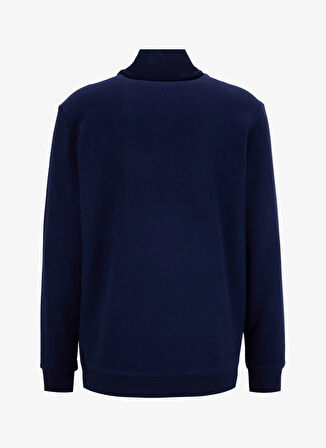 Discovery Expedition D5WM-SWT3941 Lacivert Dik Yaka Relaxed Düz Erkek Sweatshırt