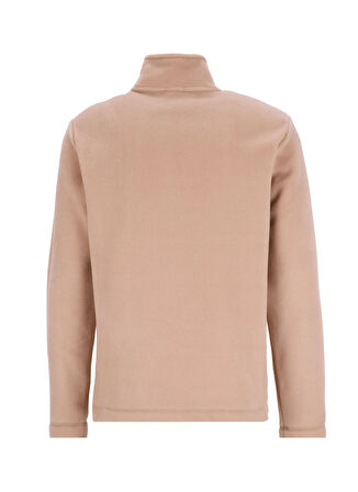 Discovery Expedition D5WM-SWT3300 Bej Fermuarlı Yaka Basic Düz Erkek Polar Sweatshırt